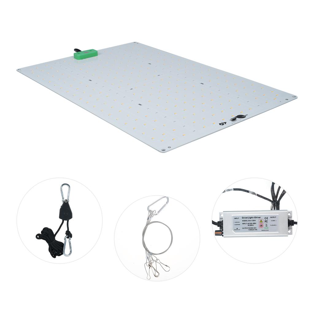 120W Dimmbar Quantum Board Vekstlys Fullspektrum Innendørs Plantevekstlys Veg og Blomst Dobbelt