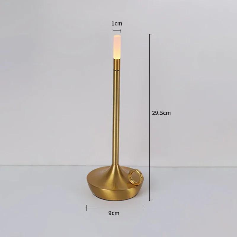 LED Candlelight Camper Table Lamp Rechargeable Touch Night light For Home Descoration Dinner Creative Atmosphere Desk lamp