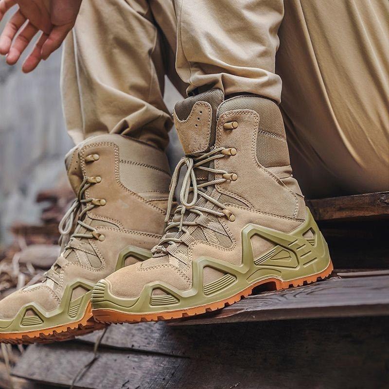 Stivali Tattici da Uomo Stivali da Arrampicata Outdoor da Caccia Stivale da Addestramento nel Deserto Stivali da Escursionismo Antiscivolo per Uomo Sneakers Alte Botas2026