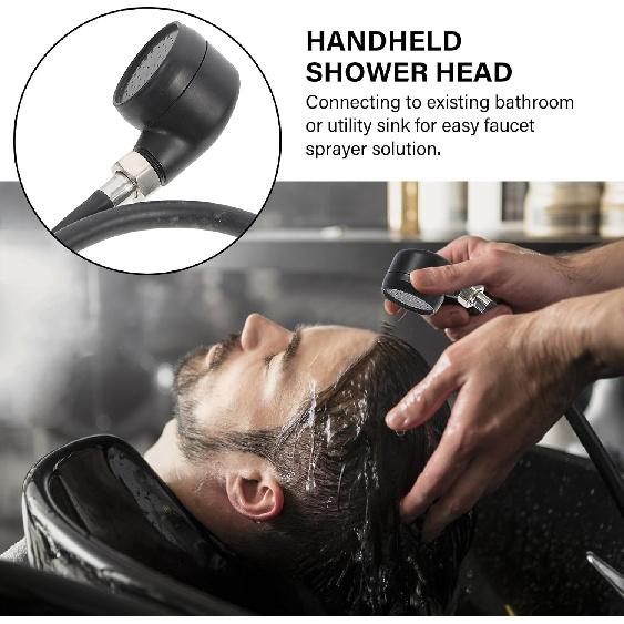 Sink Spray Rubber Hose, Sprayer with Faucet Adapter for Pet Bathing, Washing, Hair Rinsing, Vegetables