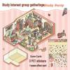Blue 3D Stereo Art Landscaping Sticker - Large Miniature Scene for Journals & DIY