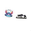 Acrylic Swan Bull Sculpture Modern Tabletop Centerpiece Feng Shui Animal Statue Office Bookshelf