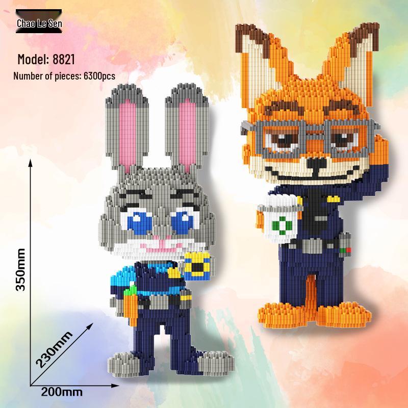 

Лиса и Кролик Высокосложные Частицы Конструктор - Обучающая Игрушка-Пазл для Взрослых