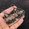 Kyanite Rough Earring Copper Wire Wrapped Earrings Natural Gemstone Jewelry Handmade Amazing Earring Designer Copper Jewelry Gift For Women