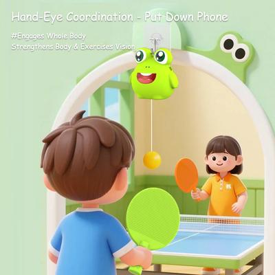 Hängender Tischtennis-Trainer, Interaktives Eltern-Kind-Spiel für drinnen, Hand-Auge-Koordination, Schläger-Fähigkeit, Lernspielzeug