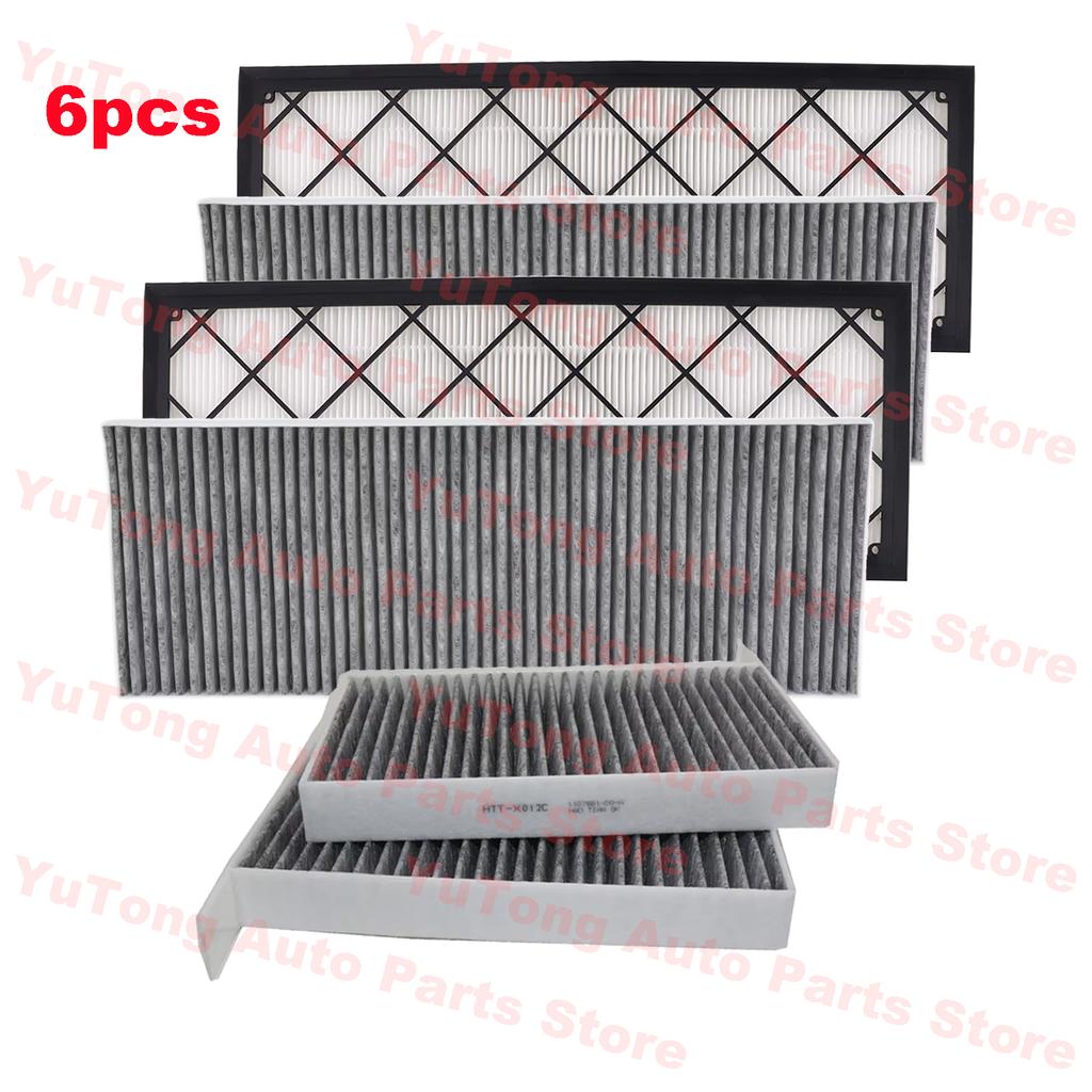 4pcs/6pcs Air Filter For Tesla Model Y L 2022 2023 2024 2025 2026 165837500A 165837600A AC Cabin Carbon Filter Kit Accessories