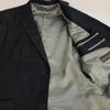 Lini L homme Italian fabric stripe tailored jacket men’s M black autumn winter(USED)