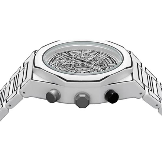 Authorized Distributor [D1 MILANO] D1 Milano Men's Watch [POLYCARBON] Polychrono White Sketch 40.5mm PHBJ13