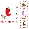 Fun And Adorable Pet Plush Toy Banana Chicken Leg Combo Pack