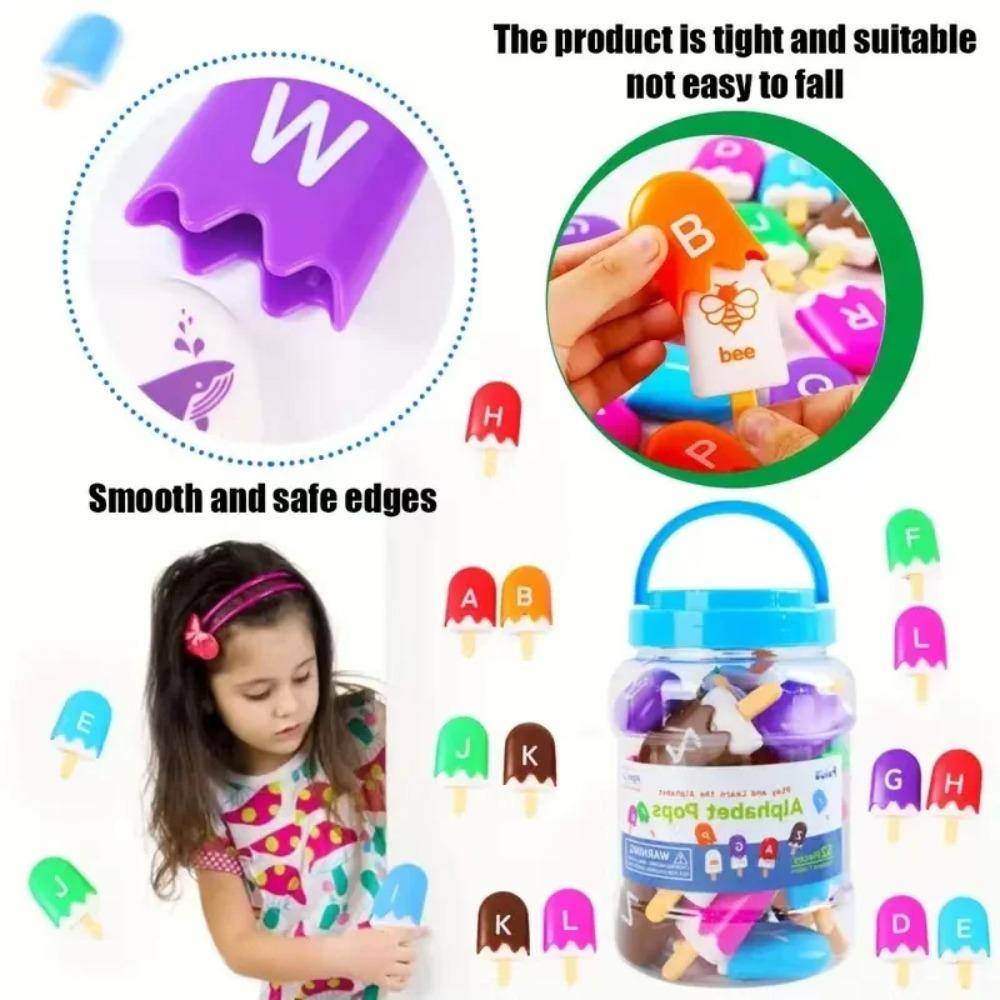 ABC Alphabet Learning Toys Letters Animal Matching Puzzle Toy Ice Cream Color Sorting Activity Montessori Educational Kids Toys