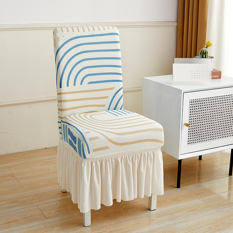 Summer Elastic Chair Cover Cool and Breathable Four-season Home Chair Cover One-piece Boho Light Luxury Dining Chair Cover