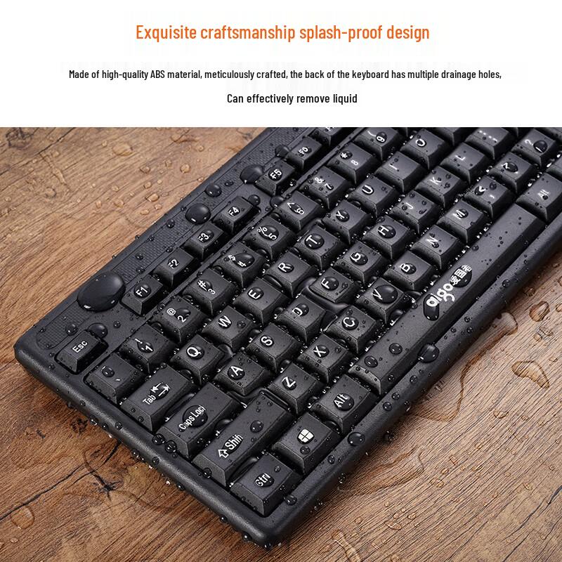 Aigo W9520 Wired Ergonomic Keyboard and Mouse Combo