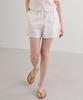 Beullaengkeu03 Cotton Linen Banding Shorts (White)