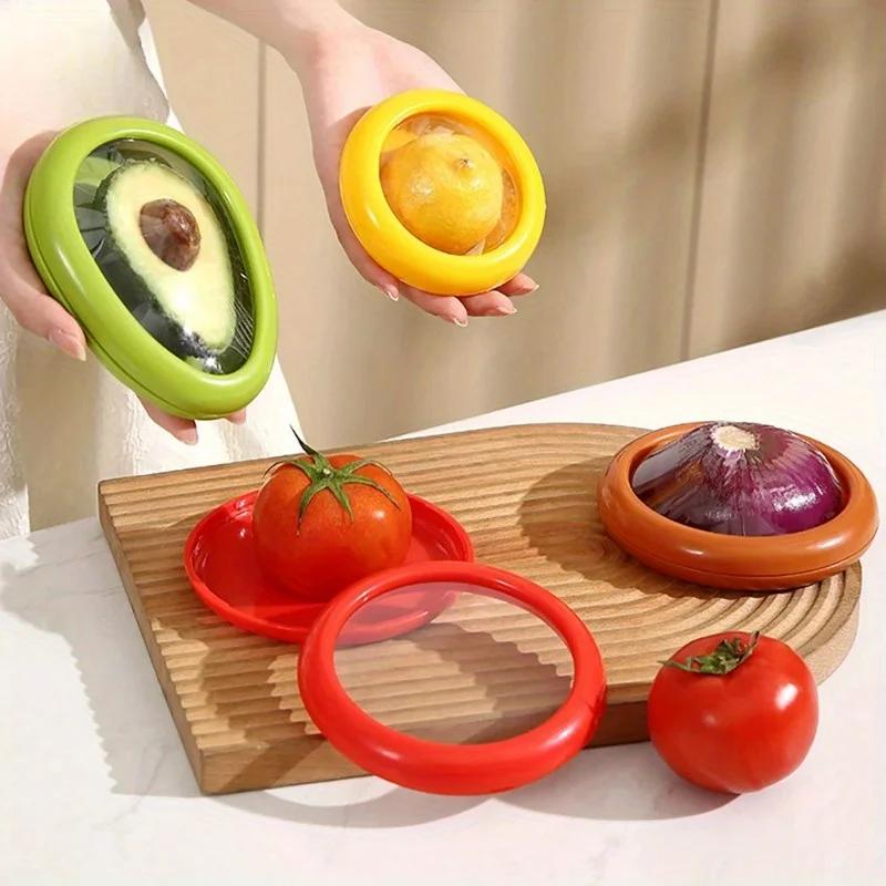 Creative Kitchen Storage Box Fruit Vegetable Container Fresh Box Avocado Tomato Lemon Onion Fresh-Keeping Crisper Kitchen Gadget