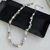 Boho Love Heart Choker Geometric Clavicle Chain Simple Bead Necklace  Girl