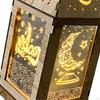 Eid Ramadan , Wood ,Battery Operated ,Decorative Table Lamp for garden and home indoor