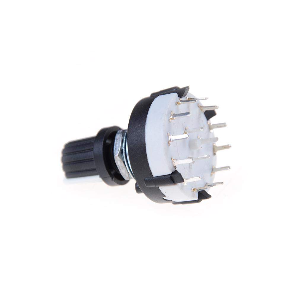 

3P4T 3 Pole 4 Position Single Wafer Band Selector Rotary Switch Brand Black Panel Wire 3 Pole 4 Way PCB Mount Rotary Switch