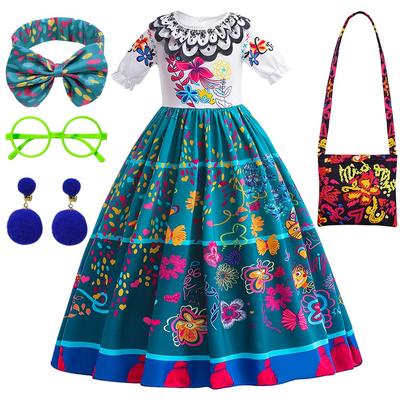 Mirabelle Princess Dress for Mirabelle Dress for Mirabelle Dress with Shoulder Headband and Mirabelle Kids Mirabelle Encanto Cosplay Suitable for