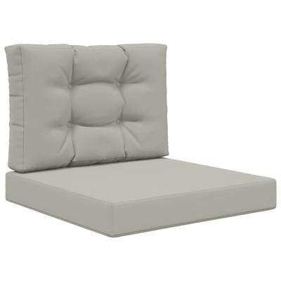 Outdoor Sofa Cushions 2 Pcs Gray Polyester