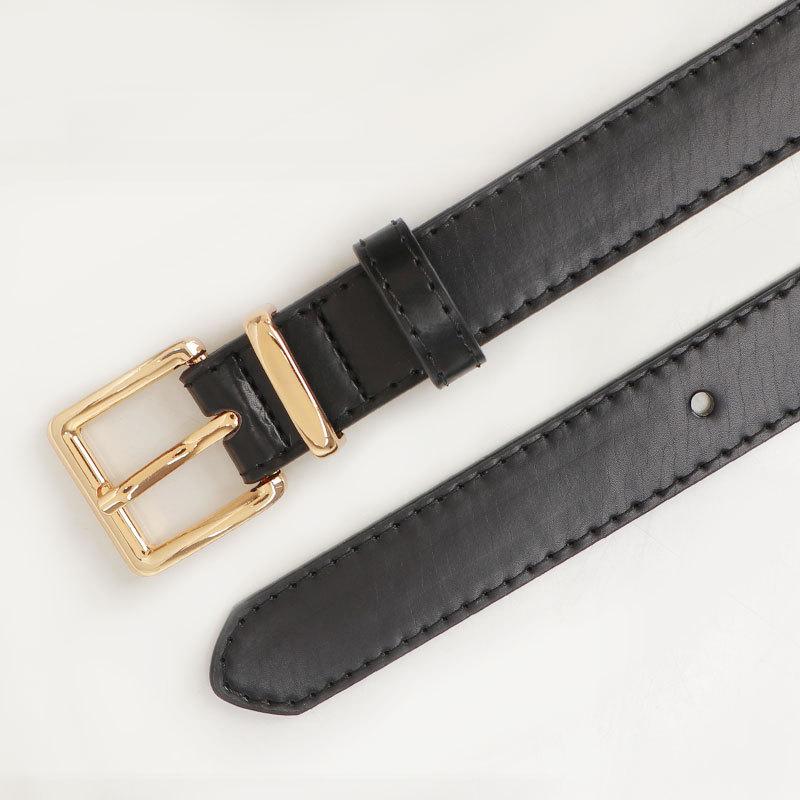 New High-end Chic Style Alloy Women's Belt Fashionable Versatile Pin Buckle Student Belt Decorative Jeans Belt Women