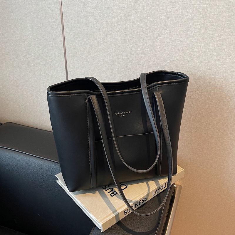 

Large Capacity Retro Chic Shoulder Tote Bag Standard чёрный