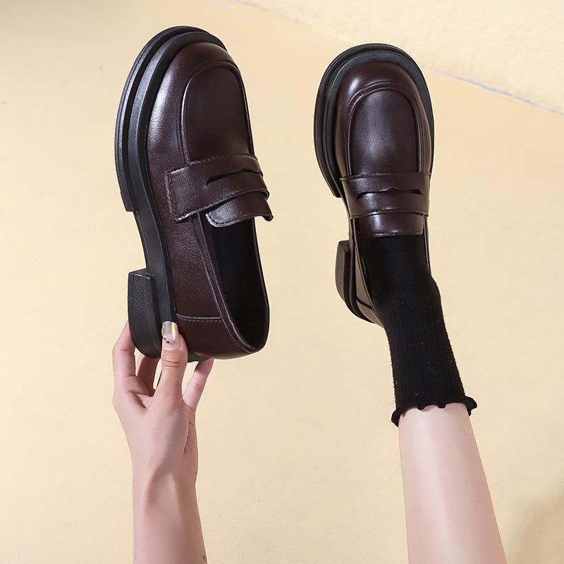 New Japanese Style College Student Shoes Cosplay Lolita Shoes for Women/Girl Fashi Black/Coffee Uniform Platform Shoes 2026