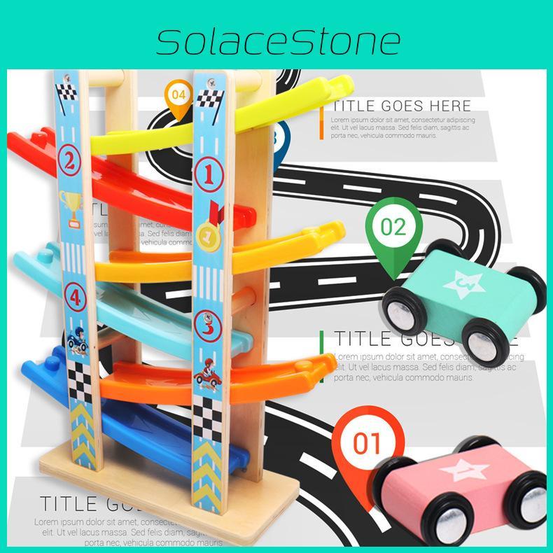 Floor Six Fun Racing Car Glider Track Set Children Puzzle Toy For Boys And Girls