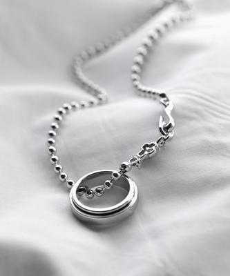 Shoveoff Svn-#132 Double Ring Necklace