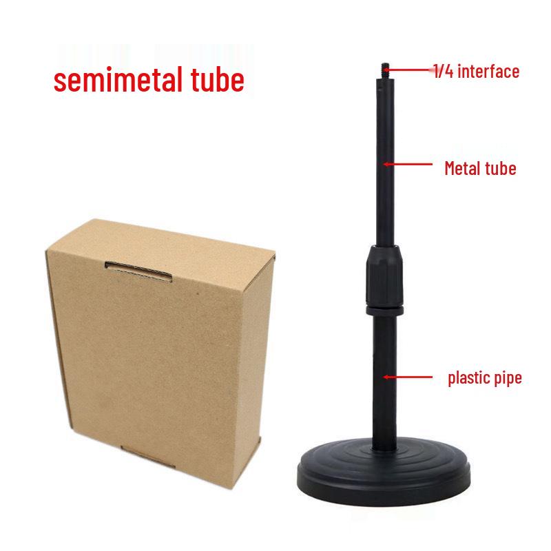 Round Metal Desktop Camera and Phone Stand with 1/4 Interface for Live Broadcast and Fill Light