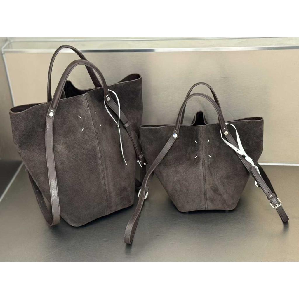 Frosted Cowhide 2025 New Niche High-end Shoulder Bag Large-capacity Tote Bag Portable Vegetable Basket Bag Genuine Leather
