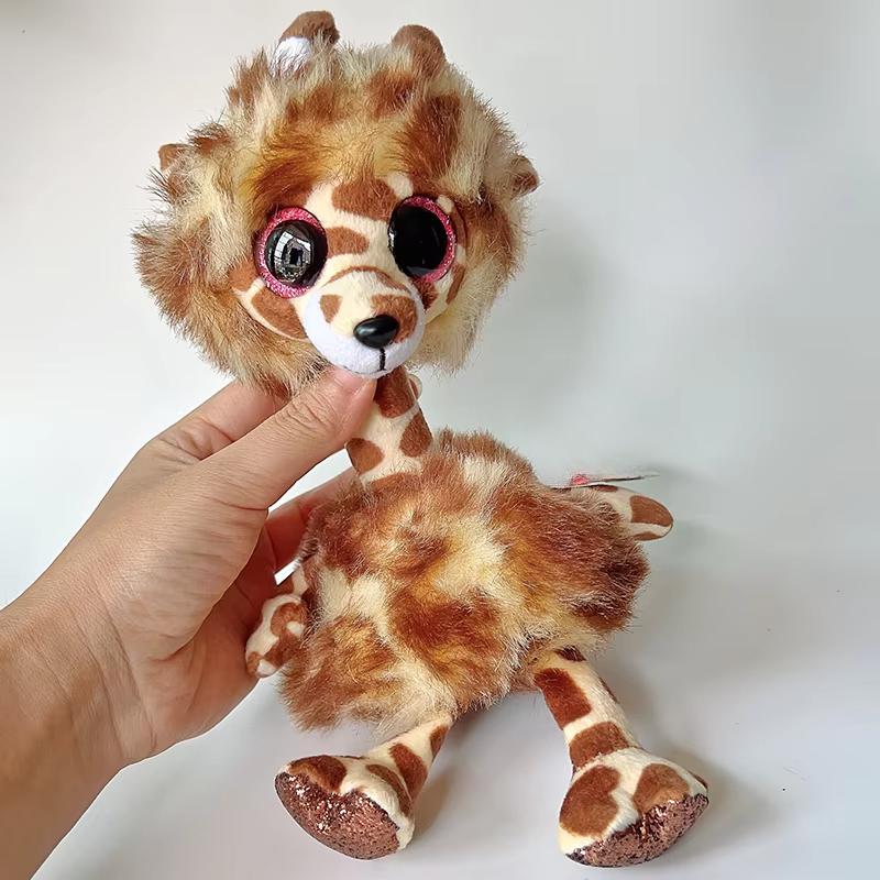 15cm Big Eyes Stuffed Plush Toy Soft Cute Animal Doll Brown Giraffe Gertie Children Birthday Christmas New Year Gifts
