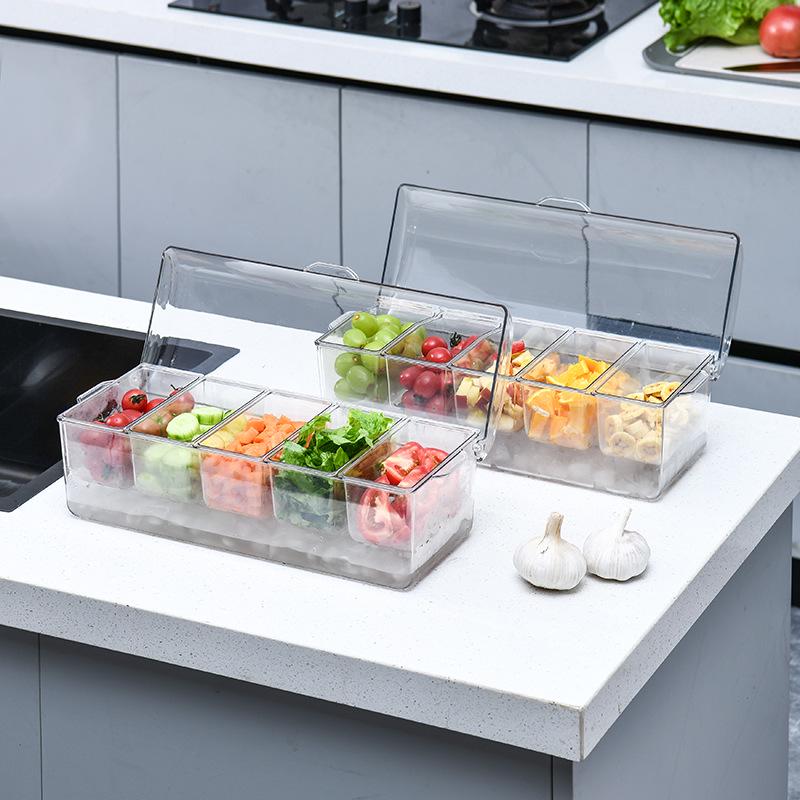Large Capacity Salad and Fruit Preservation Box with Lid - Transparent and Food Grade