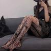 Ciorapi de femei cu talie înaltă, elastice, subțiri, cu model încrucișat, ciorapi de plasă de pescuit, ținute de club