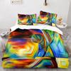 Oil Painting Duvet Cover Set Queen Blooming Sunflowers Twin Bedding Set Blue Sky White Cloud Landscape Polyester Comforter Cover