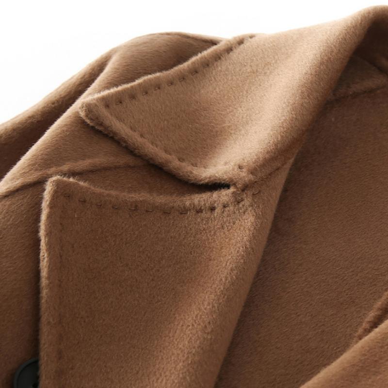 New Style Suit Collar Double-breasted Wool Double-faced Wool Coat Jacket Windbreaker