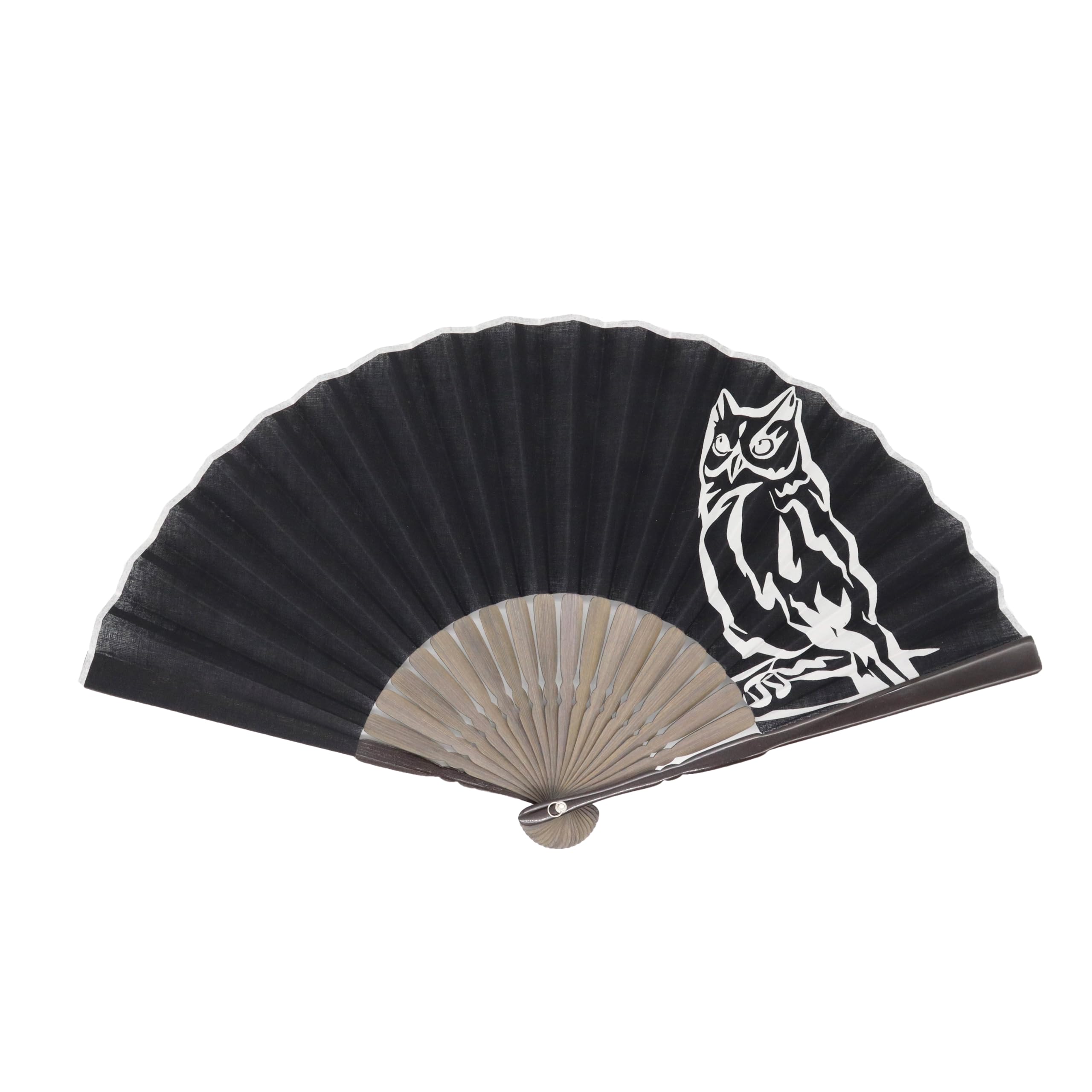 

Onishi Ken Seihan Auspicious Folding Fan Owl/Black Size: Approx. H23 S22-ENG09