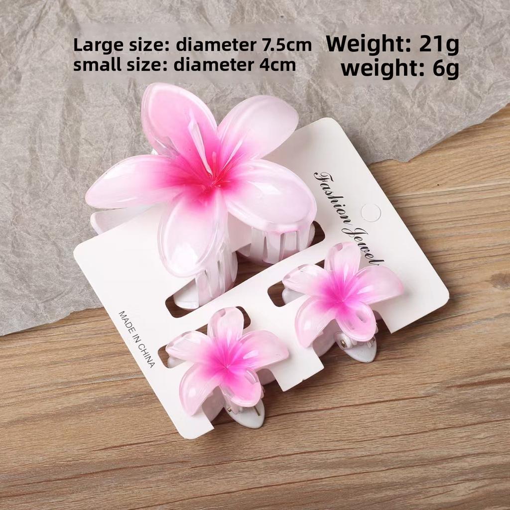 Plumeria Hair Claw Clip for Women Retro Flower Hair Grip for Half Up, Side or Back Hairstyles