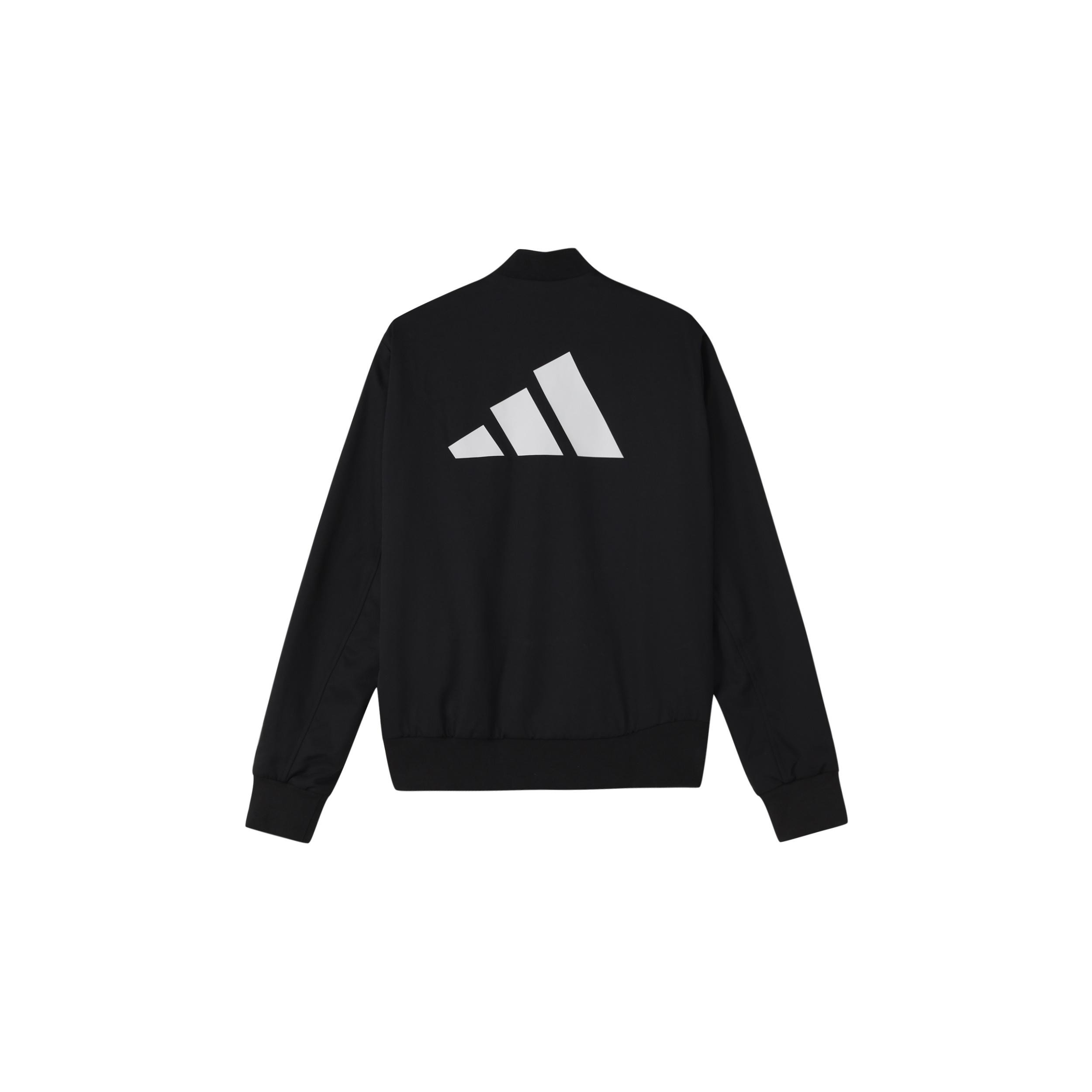 adidas Fi Jkt Wv Bomb Logo Printing Fleece Lined Stay Warm Sports Jacket Black Men s GP0975 M