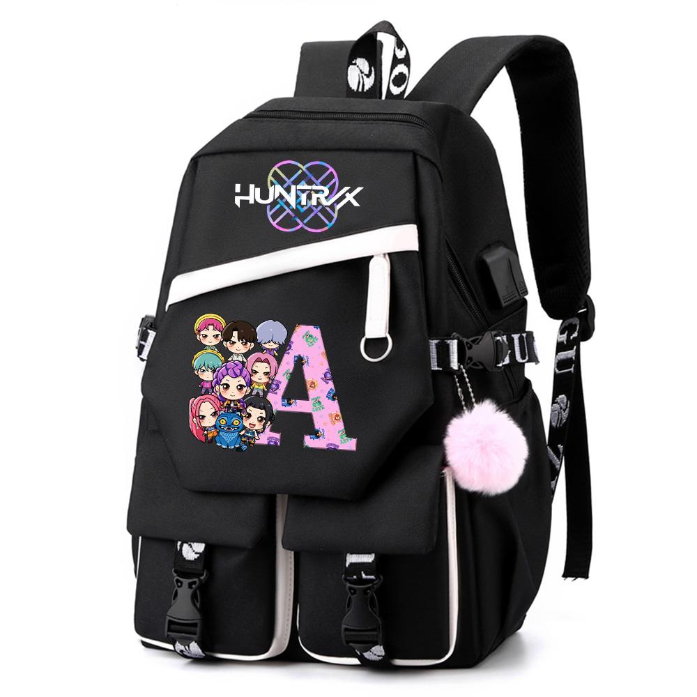 26 Liter Angielski K-pop Demon Hunters Nadrukowany Plecak o Dużej Pojemności dla Nastolatka Ucznia Dziewczyny Chłopca Torba Szkolna Torba na Książki Kobiety Wodoodporna Torba Podróżna