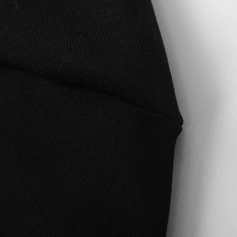 Rückenfreies, sexy schwarzes High-Street-T-Shirt für Damen, aushöhlen, lange Ärmel, Crop-Tops, weiblich, lässig, Streetwear, figurbetont, modisch, solide Grundkleidung 2024