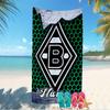 Personalisierbare Strandtücher mit Designs im Thema Borussia Mönchengladbach. Geeignet für den Strand, Yoga, Sport;ideal als Strandzubehör