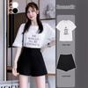 Women's Summer 2024 Korean-Style High Waist Slim A-Line Hot Pants Suit