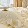 SOLSTICE 2-Piece Quilted Ruffled Pillowcase Set Soft Cotton Covers 48x74cm Rectangle for Bed Deep Sleep