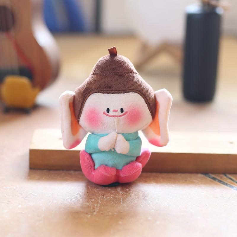 Cute Lotus Buddha Pendant Plush Toy Doll Buddha Companion Bag Hanging Keychain Doll Doll