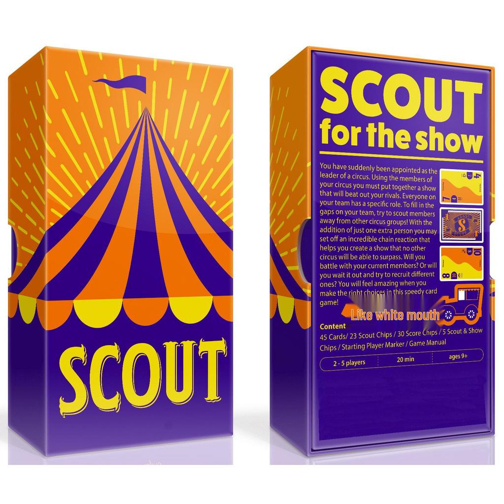 Circus Star Scout English-Chinese Bilingual Multiplayer Party Game with Punishment Cards