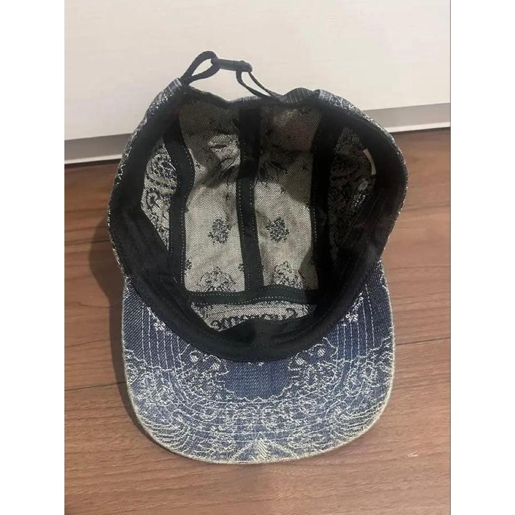 Used Supreme Paisley Print Denim Camp Cap