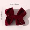 2Pcs New Velvet Bow Hair Clips Glitter Dot Sweet Rhinestones Hairpins For Girls Kids French Style Headwear Hair Accessories
