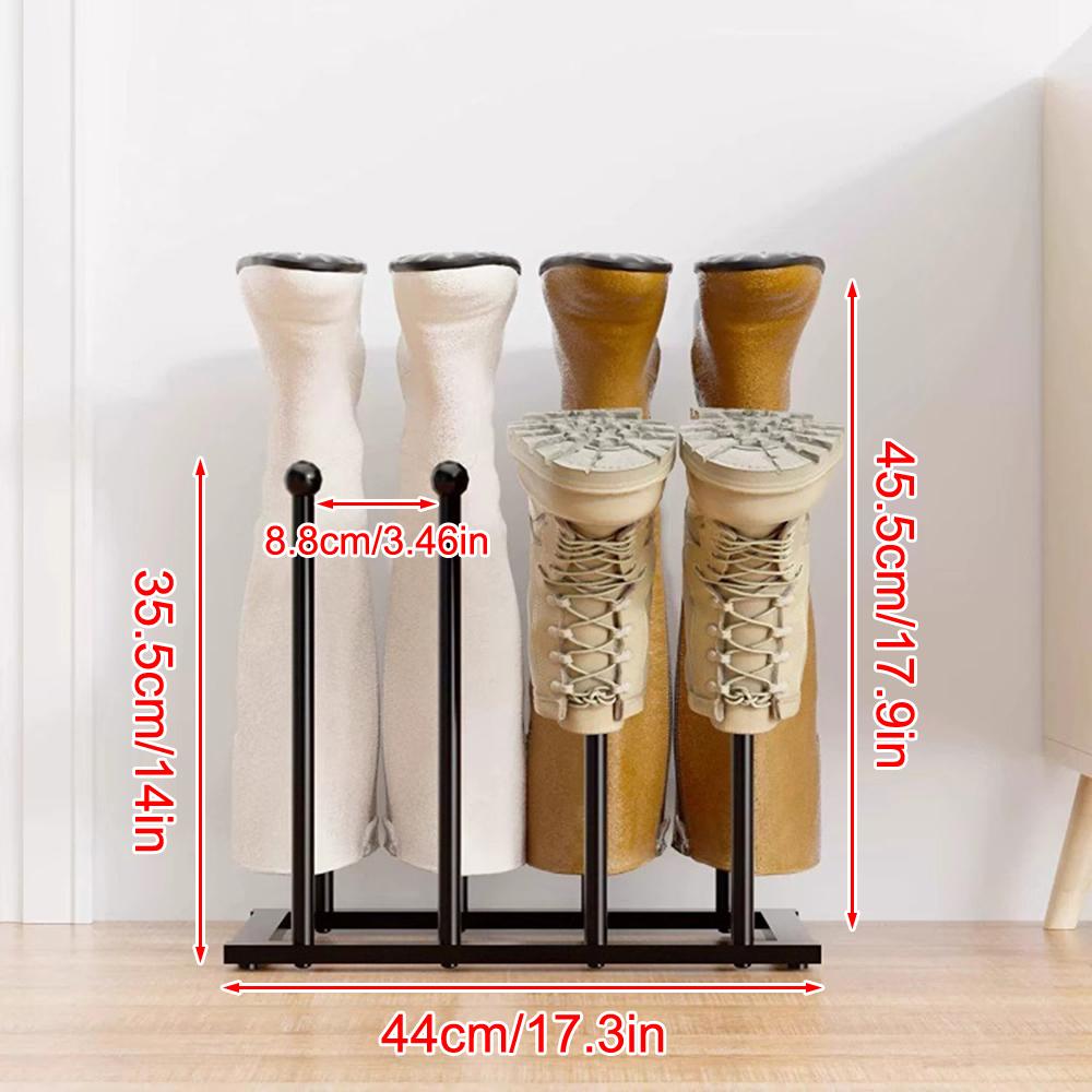Boot Rack Shoe Organizer - Double Layered Boot Organizer for Tall Boots, Rain Boot for Entryway, Closet Floor