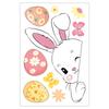 Easter Bunny with Eggs Static Cling Window Stickers for Glass Decoration 2026