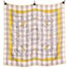 HERMES Mors et Gourmettes Silk Bit and Leash, Carre90 scarf Yellow / GrayUsed